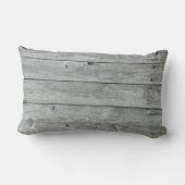 ビーチハウスグレイ素朴ウッドカスタム座標 ランバークッション (裏面)