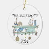 ビーチハウスコスタル海シーデコール セラミックオーナメント (左)