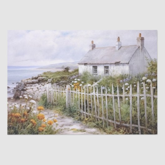 ビーチハウスコースタルコテージランドスケープ海ガーデン 薄葉紙 (正面)