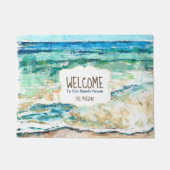 ビーチハウスコースト絵画ーウェルカムドアマット ドアマット (正面)
