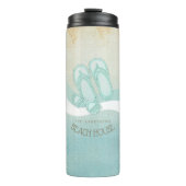 ビーチハウスサングラスとビーチサンダルアクアID623 タンブラー (正面)