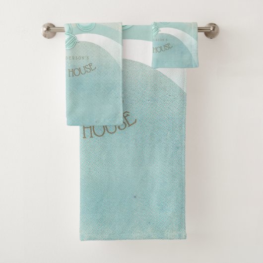 ビーチハウスサングラスとビーチサンダルアクアID623 バスタオルセット (インサイチュ)