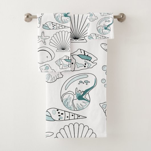 ビーチハウスシェルホワイトバスタオルセット バスタオルセット (インサイチュ)