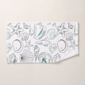 ビーチハウスシェルホワイトバスタオルセット バスタオルセット (ハンドタオル)