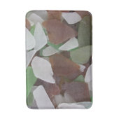 ビーチハウスシーガラスフォトグリーンブラウンコーストホーム バスマット (正面縦)