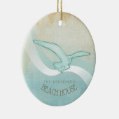 ビーチハウスシーガルアクアブルーID623 セラミックオーナメント (右)