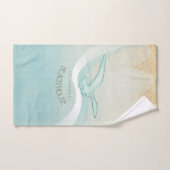 ビーチハウスシーガルアクアブルーID623 バスタオルセット (ハンドタオル)