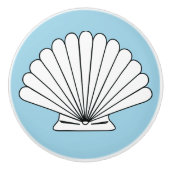 ビーチハウスシーセルターコイズドアノブ セラミックノブ (正面)