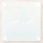 ビーチハウスシーホースアクアブルーID623 ガラスコースター (裏面)