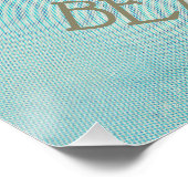 ビーチハウスシーホースアクアブルーID623 ポスター (コーナー)