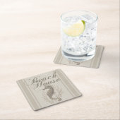 ビーチハウスシーホースシーショア スクエアペーパーコースター (インサイチュ)