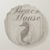 ビーチハウスシーホースシーショア ラウンドクッション (裏面)