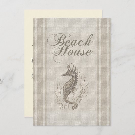 ビーチハウスシーホースシーショア 招待状 (正面/裏面)