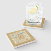 ビーチハウススターフィッシュテーマ ストーンコースター (横)