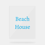 ビーチハウスタイポグラフィ書道ミニマル文字 アクリルサイン (正面)