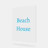 ビーチハウスタイポグラフィ書道ミニマル文字 アクリルサイン (傾斜)