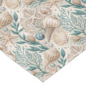 ビーチハウステーブルランナーとシーサイドモチーフ ロングテーブルランナー (コーナー)