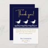 ビーチハウスネイビーブルーサンピパーズ サンキューカード (正面/裏面)