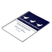 ビーチハウスネイビーブルーサンピパーズ ノートブック (左側)