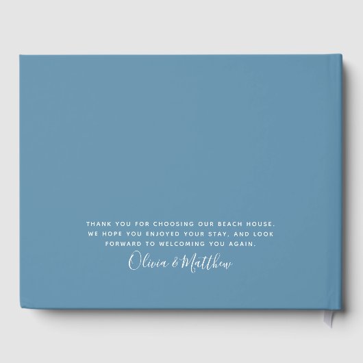 ビーチハウスバケーションコメントゲストブック ゲストブック (裏面)