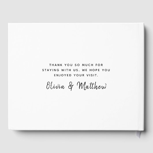 ビーチハウスバケーションコメントゲストブック ゲストブック (裏面)