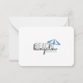 ビーチハウスバケーションレンタルゲストサンキューカード ノートカード (裏面)