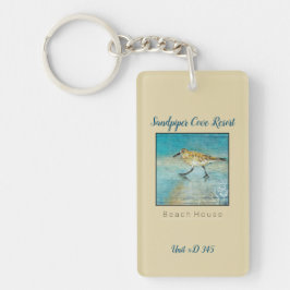 ビーチハウスバケーションレンタルサンドパイパーショアバード キーホルダー
