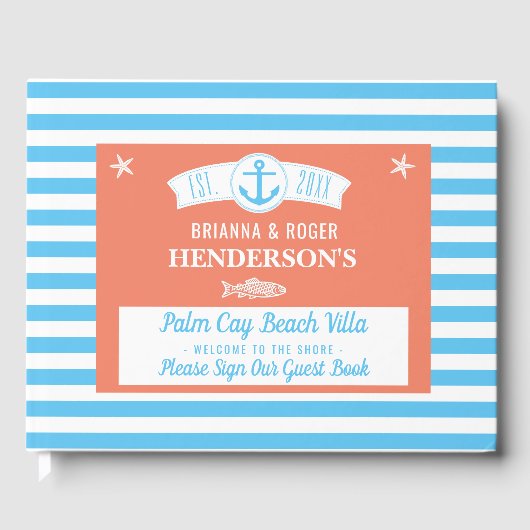ビーチハウスバケーションレンタルブ航海のルーストライプル ゲストブック (正面)