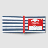 ビーチハウスバケーションレンタル航海のネイビーストライプズ ゲストブック (全面)