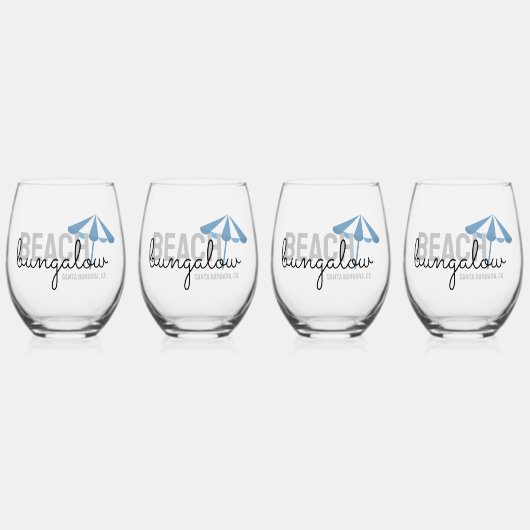 ビーチハウスバケーションレンタル- ステムなしワイングラス (正面)