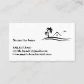 ビーチハウスバケーションレンタル ミニマル 名刺 (裏面)