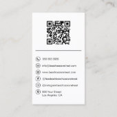 ビーチハウスバケーションレンタルQRソーシャルメディアアイコン 名刺 (裏面)
