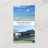 ビーチハウスバケーションレンタルQRソーシャルメディアアイコン 名刺 (正面)