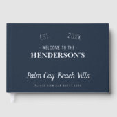 ビーチハウスバケーション航海のレンタルカスタムシルバー ゲストブック (正面)