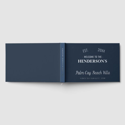 ビーチハウスバケーション航海のレンタルカスタムシルバー ゲストブック (全面)