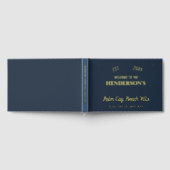 ビーチハウスバケーション航海のレンタルカスタム金ゴールド ゲストブック (全面)