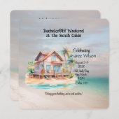 ビーチハウスバチェロレッテ招待状 招待状 (正面/裏面)
