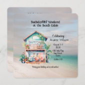 ビーチハウスバチェロレッテ招待状 招待状 (正面/裏面)