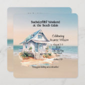 ビーチハウスバチェロレッテ招待状 招待状 (正面/裏面)