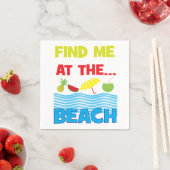 ビーチハウスパーティで私を探して スタンダードカクテルナプキン (インサイチュ)