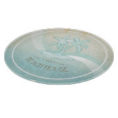 ビーチハウスパームツリーズアクアID623 カッティングボード (角)