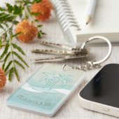 ビーチハウスパームツリーズアクアID623 キーホルダー (正面右)