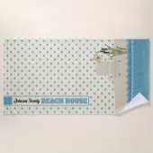 ビーチハウスビーチシーンレイクハウス ビーチタオル (正面)