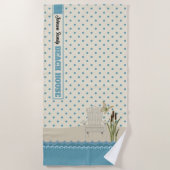 ビーチハウスビーチシーンレイクハウス ビーチタオル (正面)