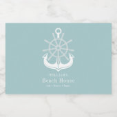 ビーチハウスファミリーネームいかり スパークリングワインラベル (シングルラベル)