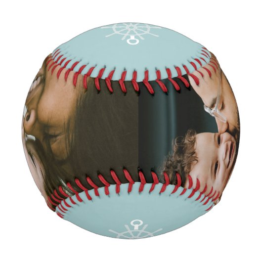 ビーチハウスファミリー名と写真いかり 野球ボール (裏面)