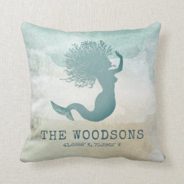 ビーチハウスファミリー名航海のカスタム座標 クッション