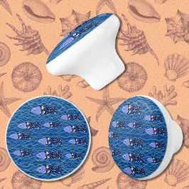 ビーチハウスフィッシュシースケープシーサイド漁師 セラミックノブ