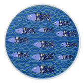 ビーチハウスフィッシュシースケープシーサイド漁師 セラミックノブ (正面)