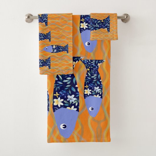 ビーチハウスフィッシュシースケープシーサイド漁師 バスタオルセット (インサイチュ)